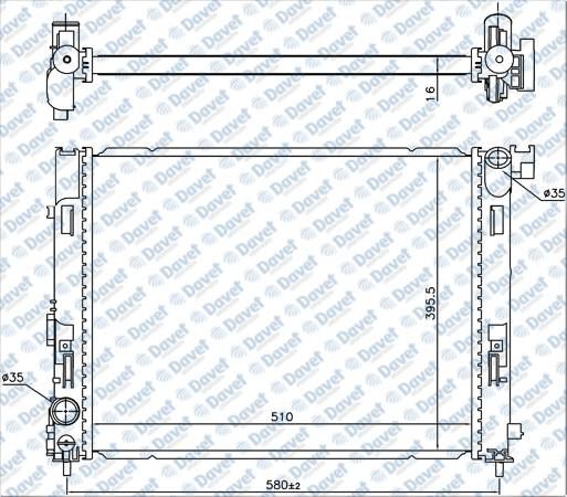 ORIS BRN110016 Radyator Brazing Clio V Captur Juke 19- 510×408x16 ***
